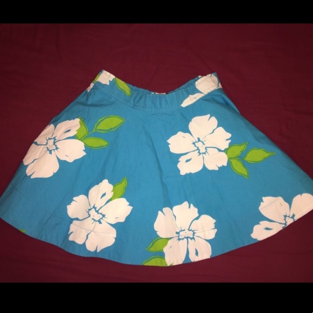 NWT Blue Floral Circle Skirt